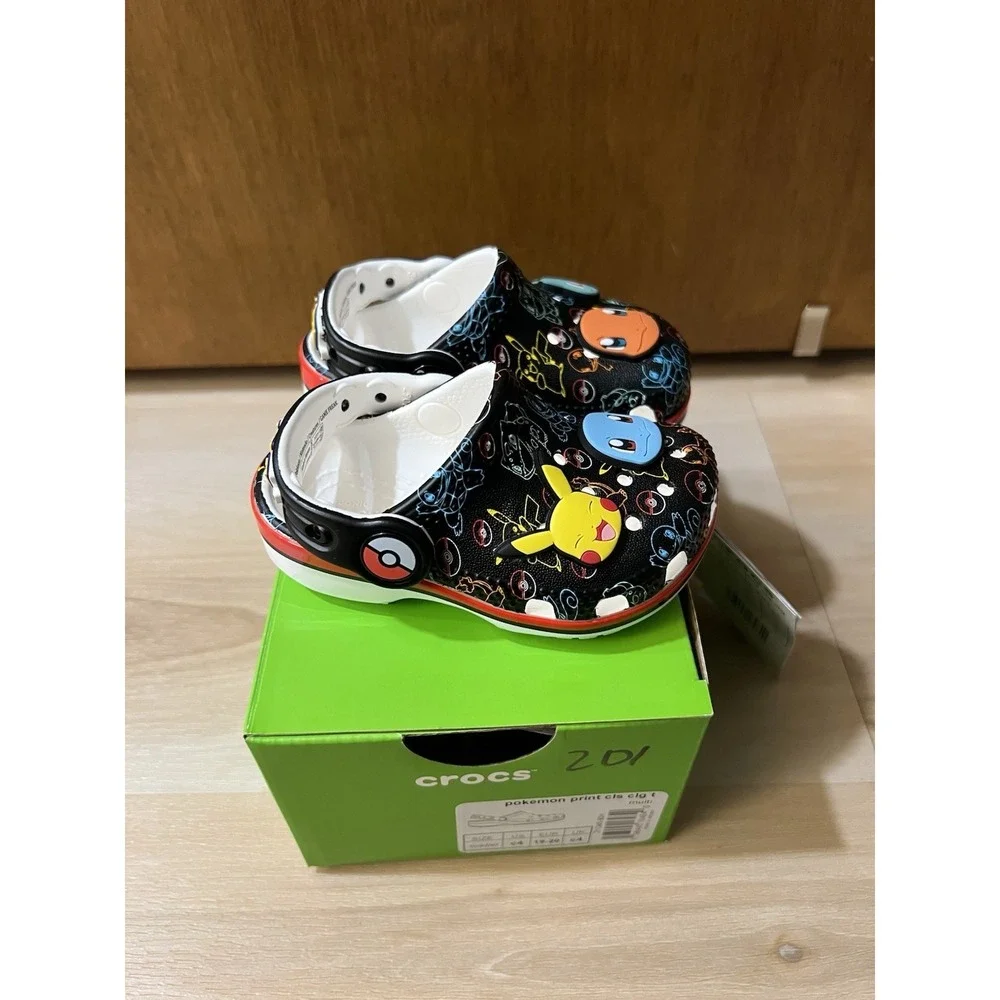 NWT Pokémon Toddler Crocs Size C4 Slip On Shoes Pokemon Pikachu
